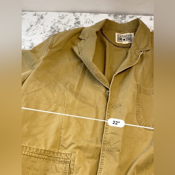 - Converse One Star Khaki Button Front Trendy Sport Coat Blazer Jacket X-L… - Picture 6 of 9